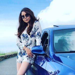 Romper floral & white